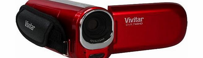 Vivitar DVR748HD 12 Megapixel Digital Video Camcorder - Red