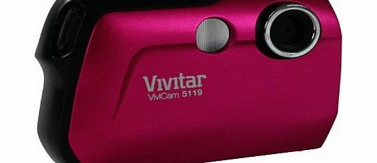 Vivitar Ultra Compact Digital Camera Vivitar Vivicam 5119 5.1 Megapixel - Pink (5.1MP, 4x Zoom, 1.8`` Screen, Anti-Shake)