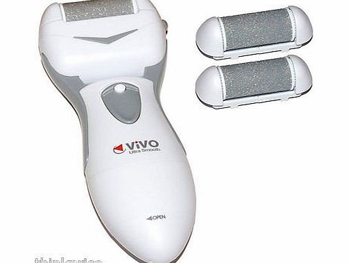 Vivo Professional Portable Ultra Smooth Micro Pedi Electric Pedicure Hard Dry Dead Calloused Foot Heel Skin Callus Remover Feet Includes Batteries