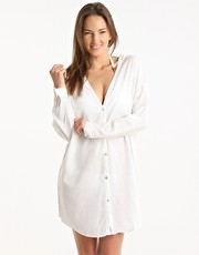 ViX Havana Solid Sally Chemise Dress - White