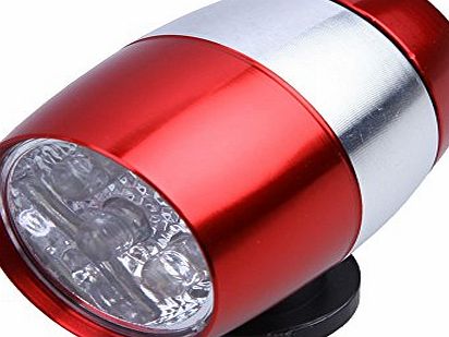 Vktech 6 LED Waterproof Bike Cycling Safety Head Light Bike Flash light Tail Light (Red)