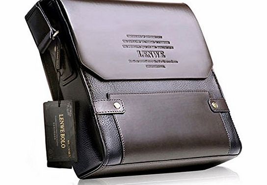 Vktech Classical Model of Single Shoulder Business Bag Cool PU Leather Mens Briefcase