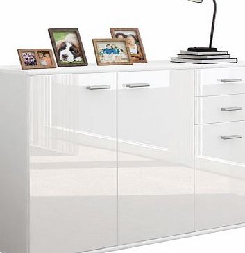 Sideboard Cabinet Solo V3 in White / White High Gloss
