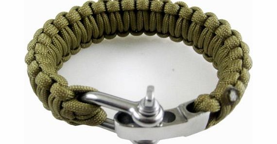 Vococal Adjustable Paracord Parachute Cord Survival Bracelet Wristband w/ Steel Buckle