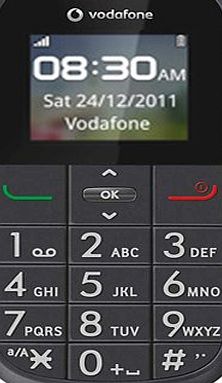 Vodafone 155 Big Button Easy to use Senior / Pay as you go / Pre-Pay / PAYG / Mobile Phone / SOS button and large easy to read Display - Black