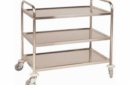 Vogue Clearing Trolley - 3 tier. Size: 860 x 535 x 930mm.