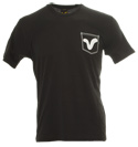 Black T-Shirt with False Pocket Design