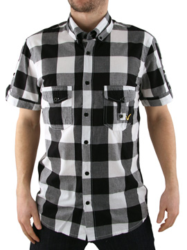 Black/White New Johnson Checked Shirt