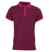 Pink and Navy Stripe Polo Shirt