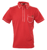 Red and White Polo Shirt