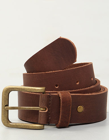 Volcom Cowstone Leather belt - Brown Vintage
