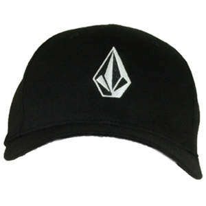 Mens Volcom Full Stone Flexfit Hat. Black