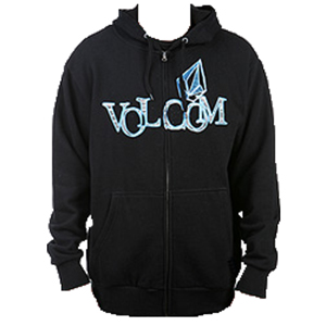 Volcom Mens Mens Volcom Twirla Want Full Zip Hoody. Black