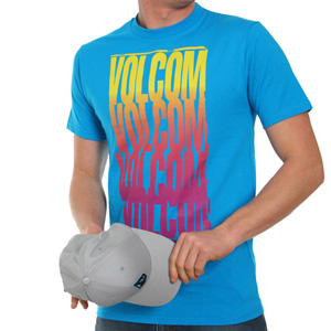 Volcom Sloppy Slack Font Tee Shirt - Blue