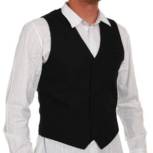 Stone Suit Vest Waistcoat - Black