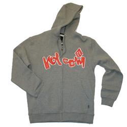 Tadger Zip Thru Hoody - Heather Grey