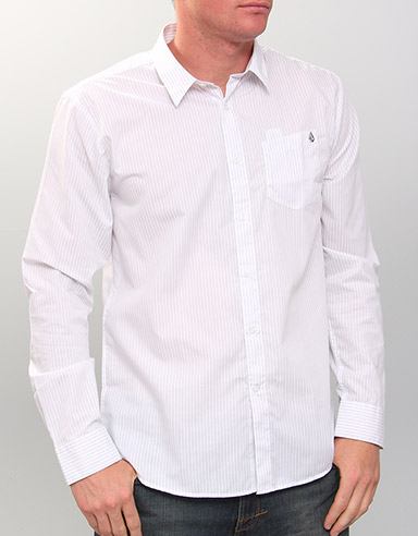 X Factor Stripe LS Shirt - White