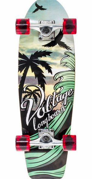 Voltage Sunset Green Skateboard - 28 inch