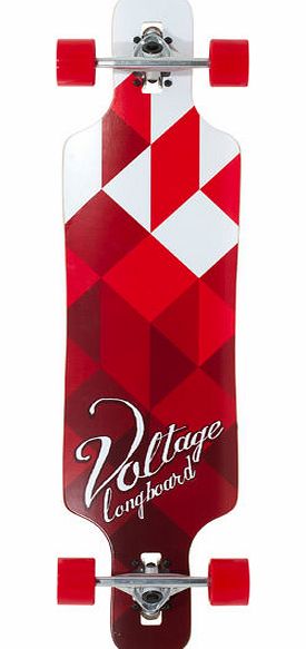 Voltage White Drop Through Longboard - 39 inch