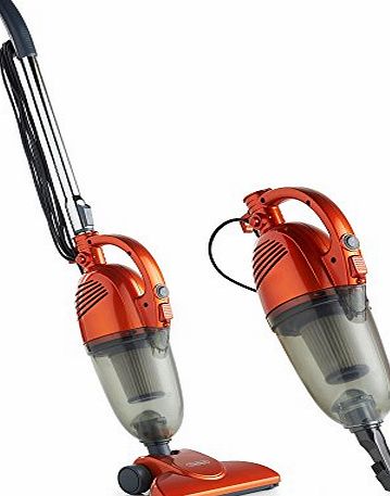 800W 0.7L 2-in-1 Upright Stick amp; Handheld Vacuum Cleaner with HEPA and Sponge Filtration amp; FREE Crevice Tool