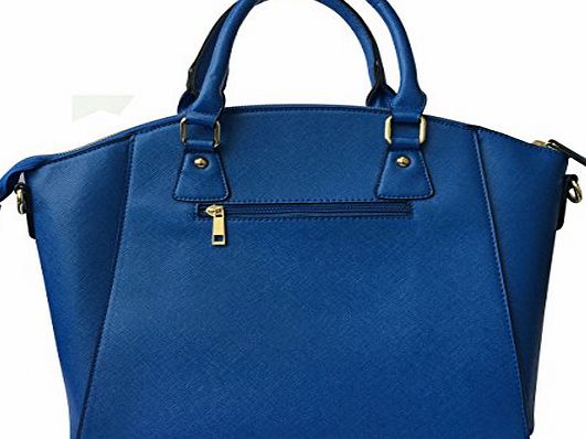 Vorchii New Vorchii ROYAL BLUE Premium Luxury Womens / Ladies Designer Celebrity Style Faux Leather Tote Shoulder Handbag / Bag