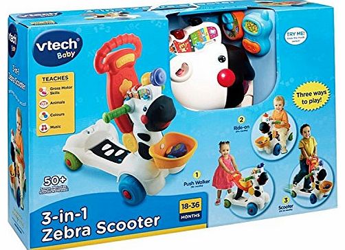 VTech Baby 3-in-1 Zebra Scooter