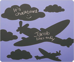 Planes and Clouds Chalkboard