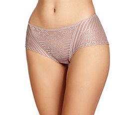 Fawn floral and striped lace briefs