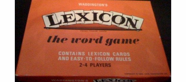 Waddingtons LEXICON - VINTAGE WADDINGTONS CARD GAME