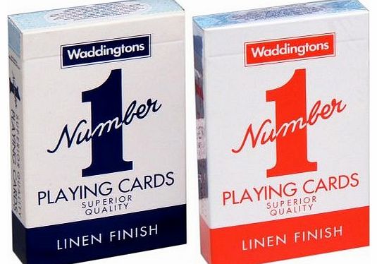No. 1 Playing Cards Twin Pack (Red/ Blue)