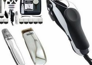 Wahl HIGH QUALITY WAHL CHROMEPRO COMPLETE HAIR CUTTING GIFT SET KIT CLIPPER TRIMMER MENS GENTS DVD