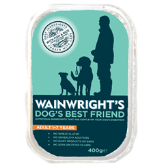 Wainwrightand#39;s Adult Tray Dog Food with Fish and38; Rice 400gm