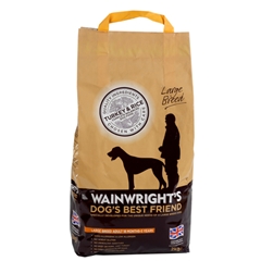 Wainwrightand#39;s L/Breed Adult Complete Dog Food with Turkey and38; Rice 15kg