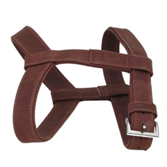Wainwrightand#39;s Small Brown Super Premium Buffalo Leather Dog Harness