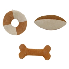 Wainwrightand#39;s Super Premium Leather Ring Dog Toy with Rawhide