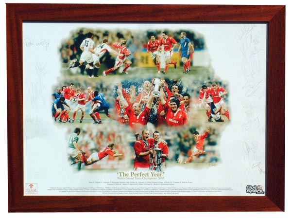 Wales 2005 Limited edition signed and framed Grand Slam print - WAS andpound;249.99