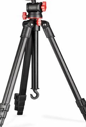 walimex  Basic travel tripod incl. level for SLR cameras (in aluminium - max. load-bearing capacity 3 kg)