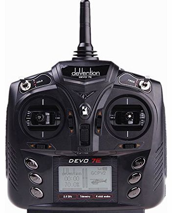 Devention DEVO 7E 2.4GHz 7CH DSSS Radio Control Transmitter for RC Helicopter Airplane Model 2