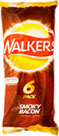 Walkers Smokey Bacon Crisps (6x25g) Cheapest in Asda Today! On Offer
