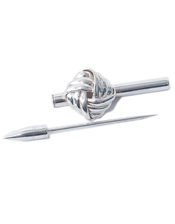 Small Silver Knot Pin