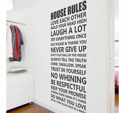 Wall Sticker - House Rules 3810CX