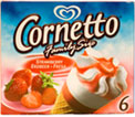 Walland#39;s Cornetto Family Size Strawberry (6x90ml) Cheapest in Asda Today! On Offer