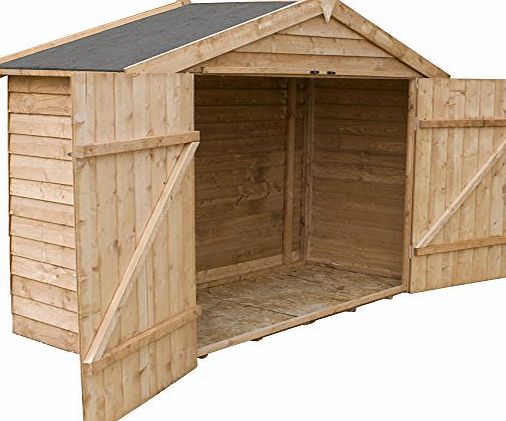Waltons 7ft x 3ft Overlap Apex Wooden Bike Storage Shed - Brand New 7x3 Wood Sheds