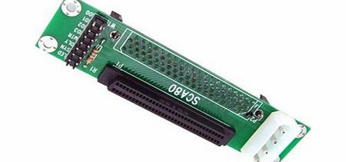 Waltzmart SCA 80 to 68 Pin Female Ultra SCSI II/III LVD-SE Card Adapter Connector