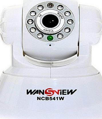 Wansview Wireless IP camera Pan/Tilt 2-ways Audio Mobile Viewing WEP/WPA/WAP2 wireless Wi-Fi Pan/Tilt internet IP camera day and night vision CCTV security monitor-White
