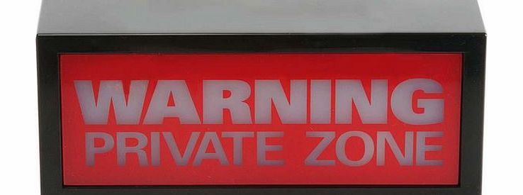 WANTED Warning Private Zone Light