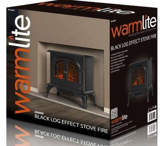 Warmlite WL46001 Log Effect Stove Fire, 2000 Watt