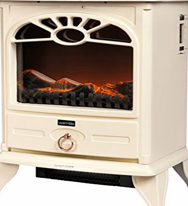 Warmlite WL46014C Log Effect Stove, 2000 W - Cream