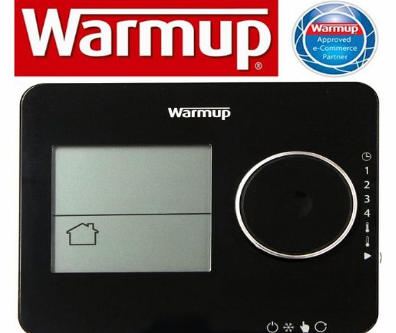 Warmup Tempo Digital Thermostat Piano Black for underfloor heating systems