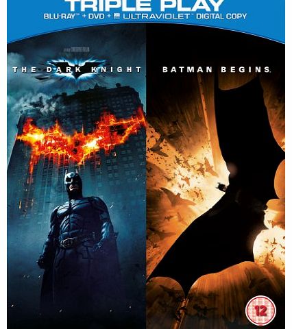 WARNER HOME VIDEO Batman Begins / The Dark Knight - Triple Play (Blu-ray   DVD   UV Copy) [2005] [Region Free]